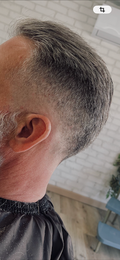 Coupe homme - fade poivre et sel